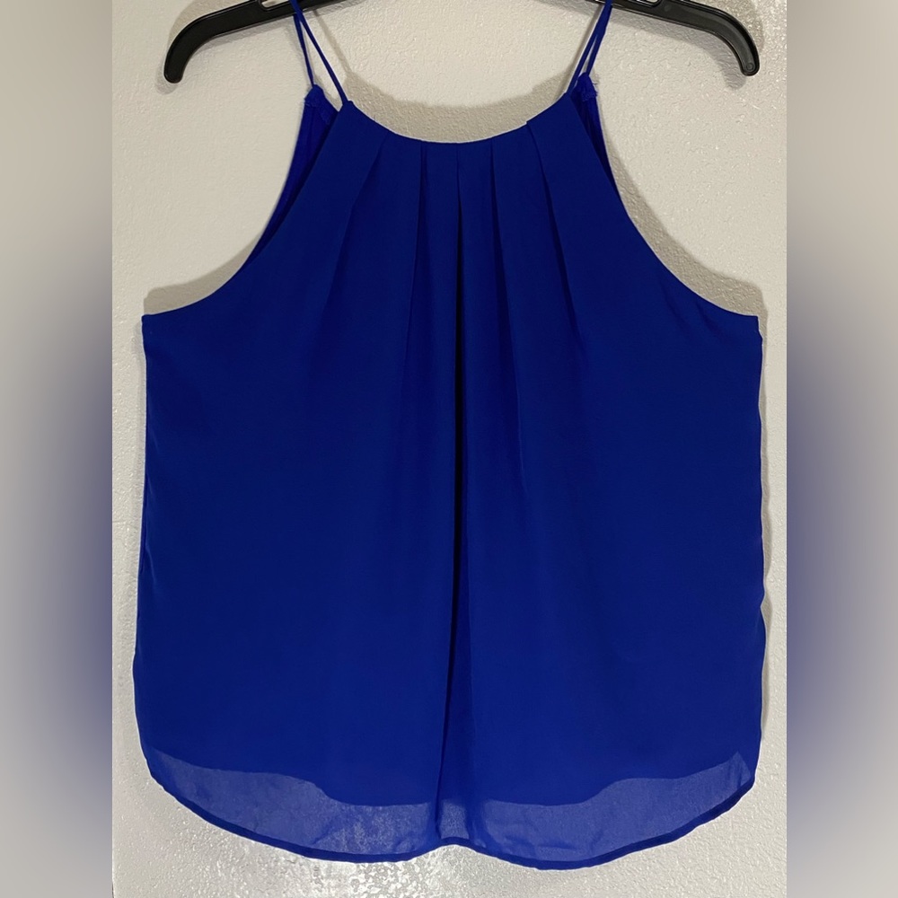 Anthropologie E hanger M Women Royal Blue Cami Top Spaguetti adjustable size L